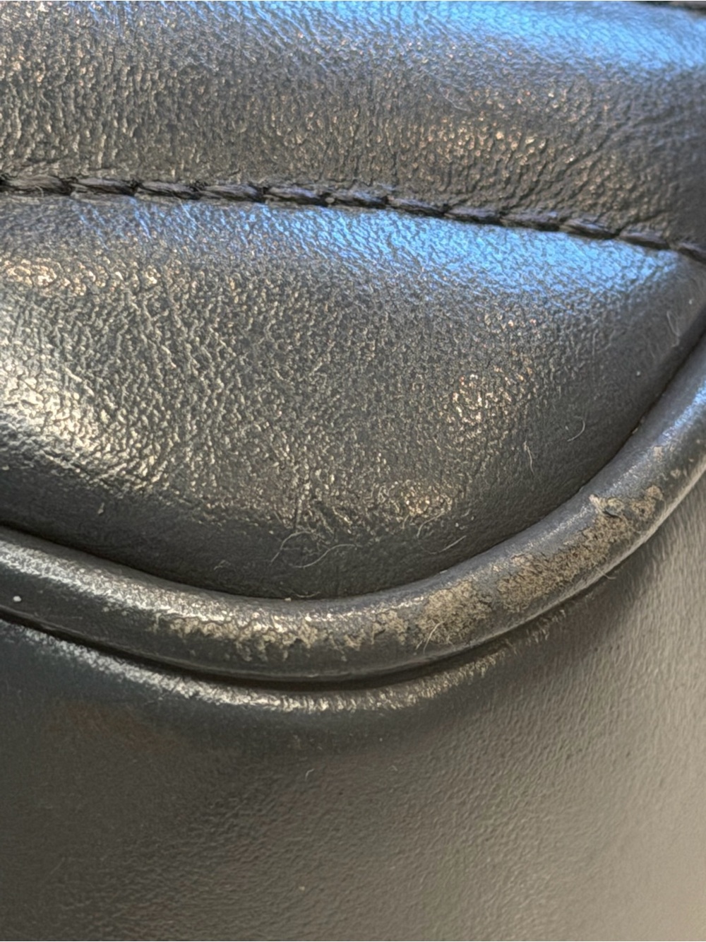 Saint Laurent charcoal Gray Quilted Leather Camera Crossbody with Tassel - Picture 10 of 14